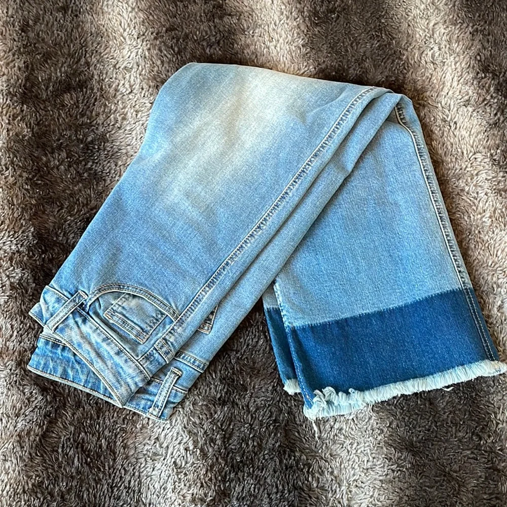 Blue dip dye denim hem jeans Size Small